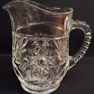 Vintage Anchor Hocking Pressed Glass Creamer